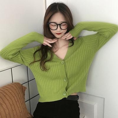 AS 094 CARDIGAN RAJUT GINK RIB ATASAN RAJUT SWEATER LENGAN PANJANG IMPORT