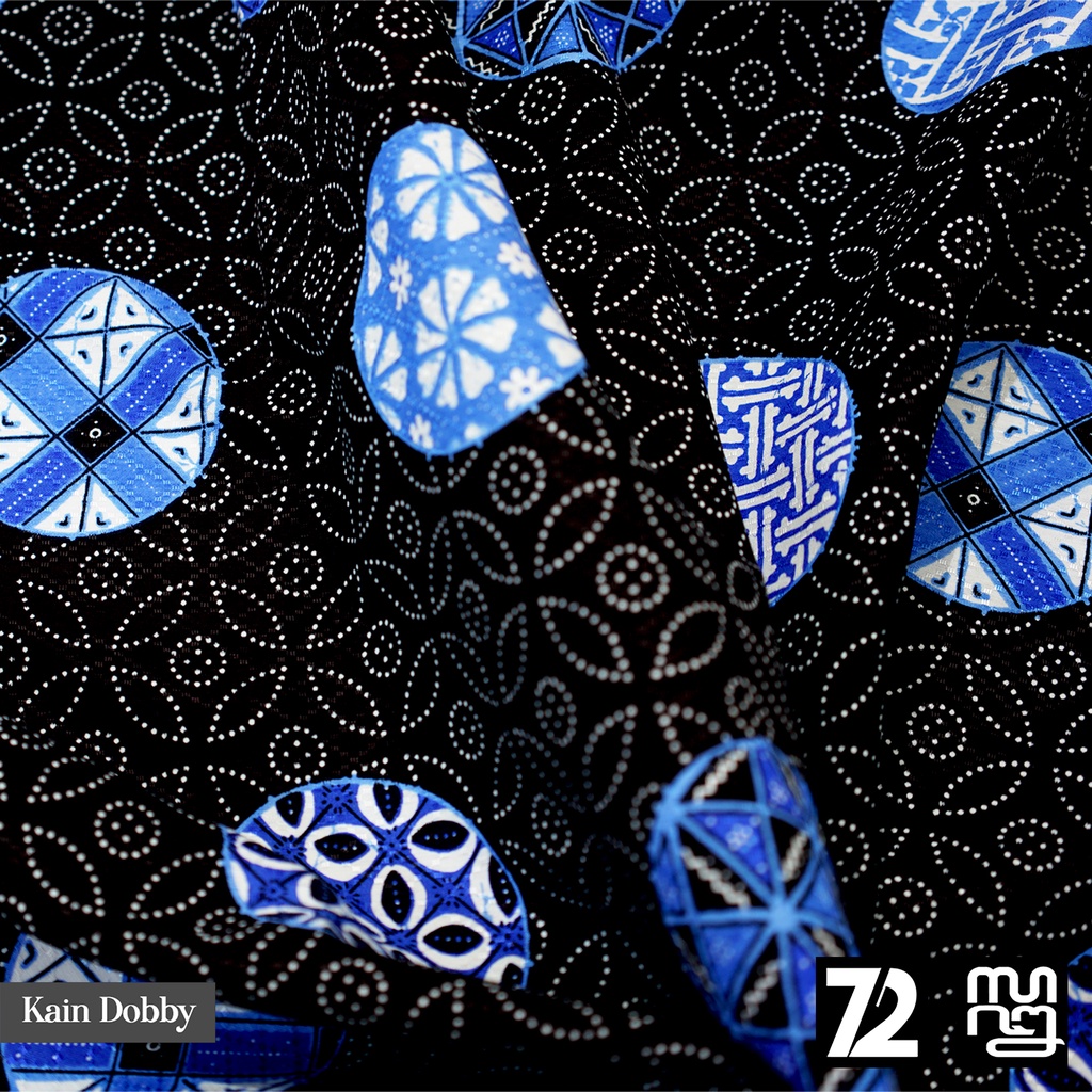 BAHAN BATIK PREMIUM Dobby Dobi Dobbi Kontemporer Modern Warna Hitam Biru 723508 Cap 72 Jarik Jarit Samping Kebat Panjang Batik Dobby Modern Premium Bahan Seragam Batik Pernikahan Kantor Keluarga Murah Kamen Jadi Batik Bali Lembaran