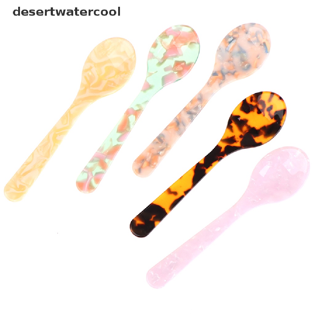 Deid 1Pc French Retro Dessert Spoon Selai Mentega Peralatan Makan Sendok Kue Plastik Martijn
