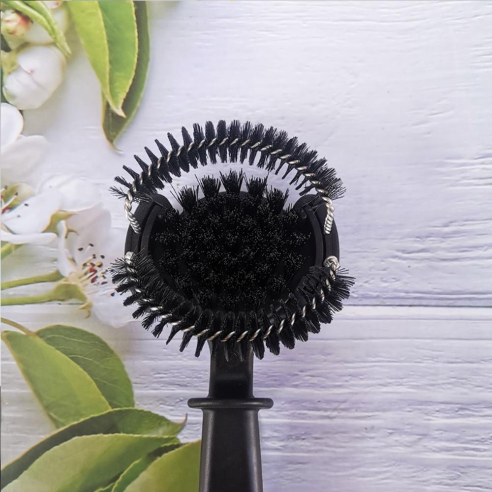 [Elegan] Kopi|Cleaning Brush Italian Style Kepala Sikat Pembersih Gagang Praktis Dapur Tahan Lama