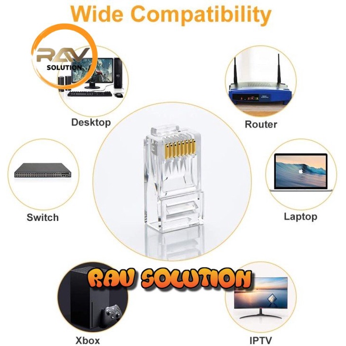 Connector Rj45 cat 5 / konektor Rj45 / konektor murah / konektor cat 5 - SET A