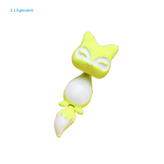 Lilyscent 1Pc Wanita Chic Lucu 3D Fox Ear Stud Hadiah Pesta Indah Kartun Hewan Anting