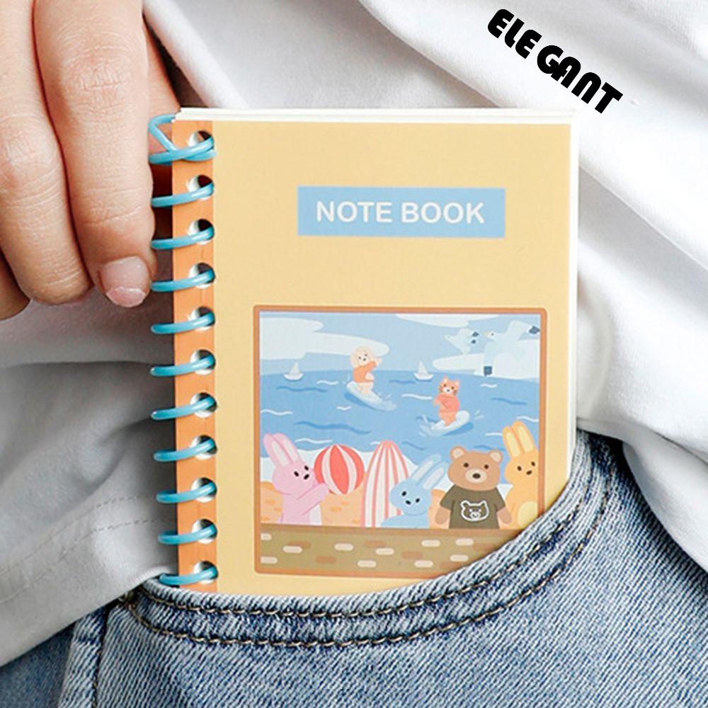 [Elegan] Mini Diary Notebook 80halaman Portable Korea Garis Horizontal Siswa Sekolah Alat Tulis Supply Anak Sketchbook Bunny Diary Book