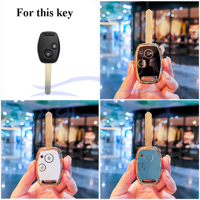 Kasus Kunci TPU Penutup Jarak Jauh Mobil Gantungan Untuk Honda Old Accord Civic Fit CRV City Odyssey Ciimo Cangkang Pelindung Car Remote Key Case