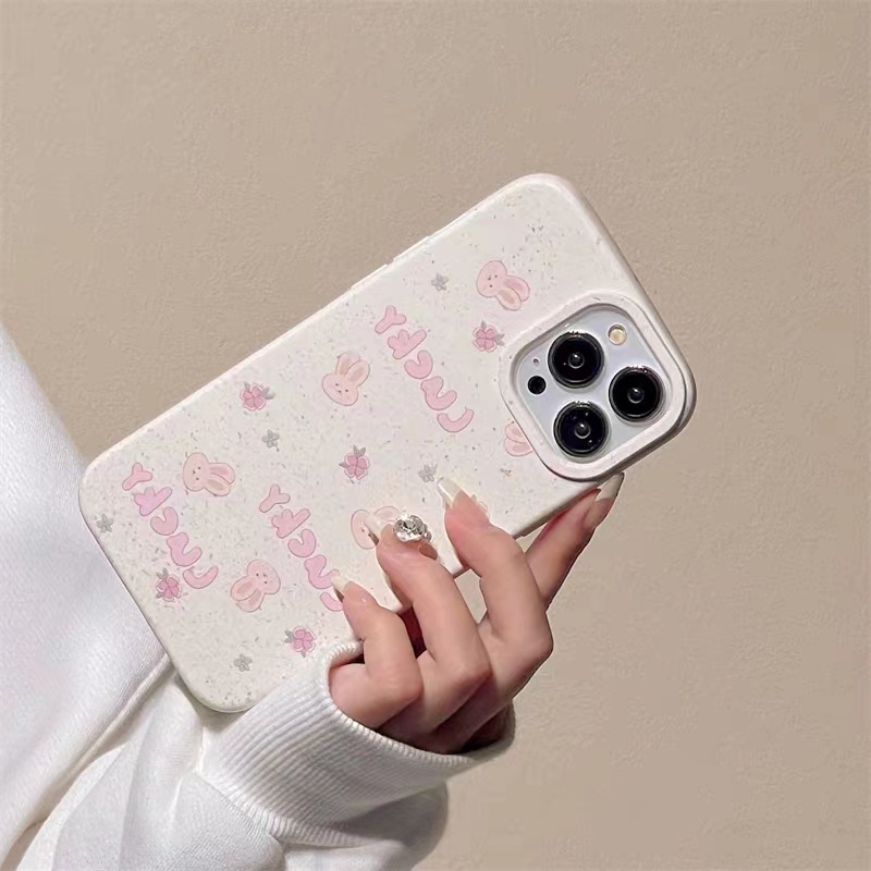 IPHONE Casing Ponsel Iphone11 ins Bahan Ramah Lingkungan Perlindungan Kamera Cocok Untuk Iphone14 13 12 14Plus Pro MAX 7 8Plus X XR XS MAX SE 12mini 13mini Model Empat Sudut Shockproof