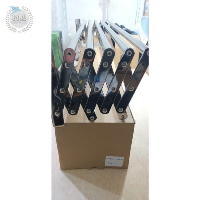 Jemuran Lipat Serbaguna Gantungan Baju Tempel Dinding Hanger Stanless