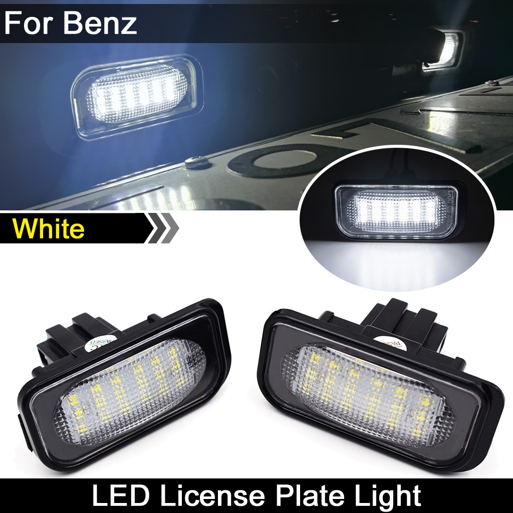 2pcs Lampu Plat Nomor Plat LED Putih Lampu Untuk Benz C-CLASS W203 CLK Convertib A209 W209 CLK C209 SL R230 Chrysle Crossfir