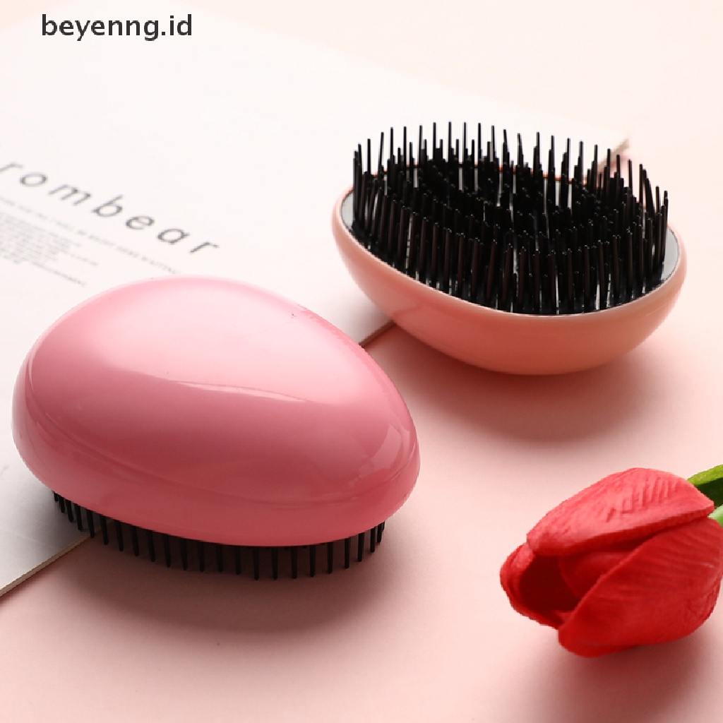 Beyen Perawatan Rambut Bentuk Telur Anti Statis Styling Tools Hair Brushes Detangling Comb ID