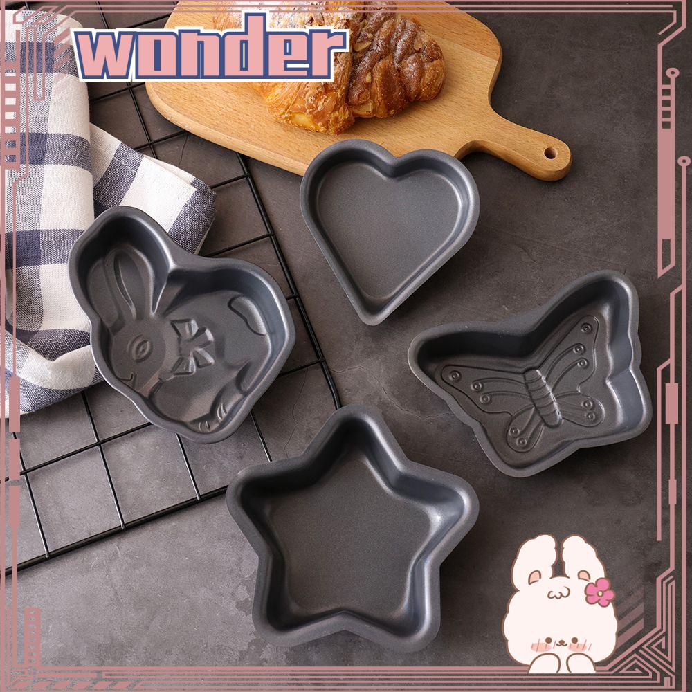 Wonder 4inch Loyang Kue Bentuk Beruang Kelinci CakeTools Carbon Steel Cake Tray