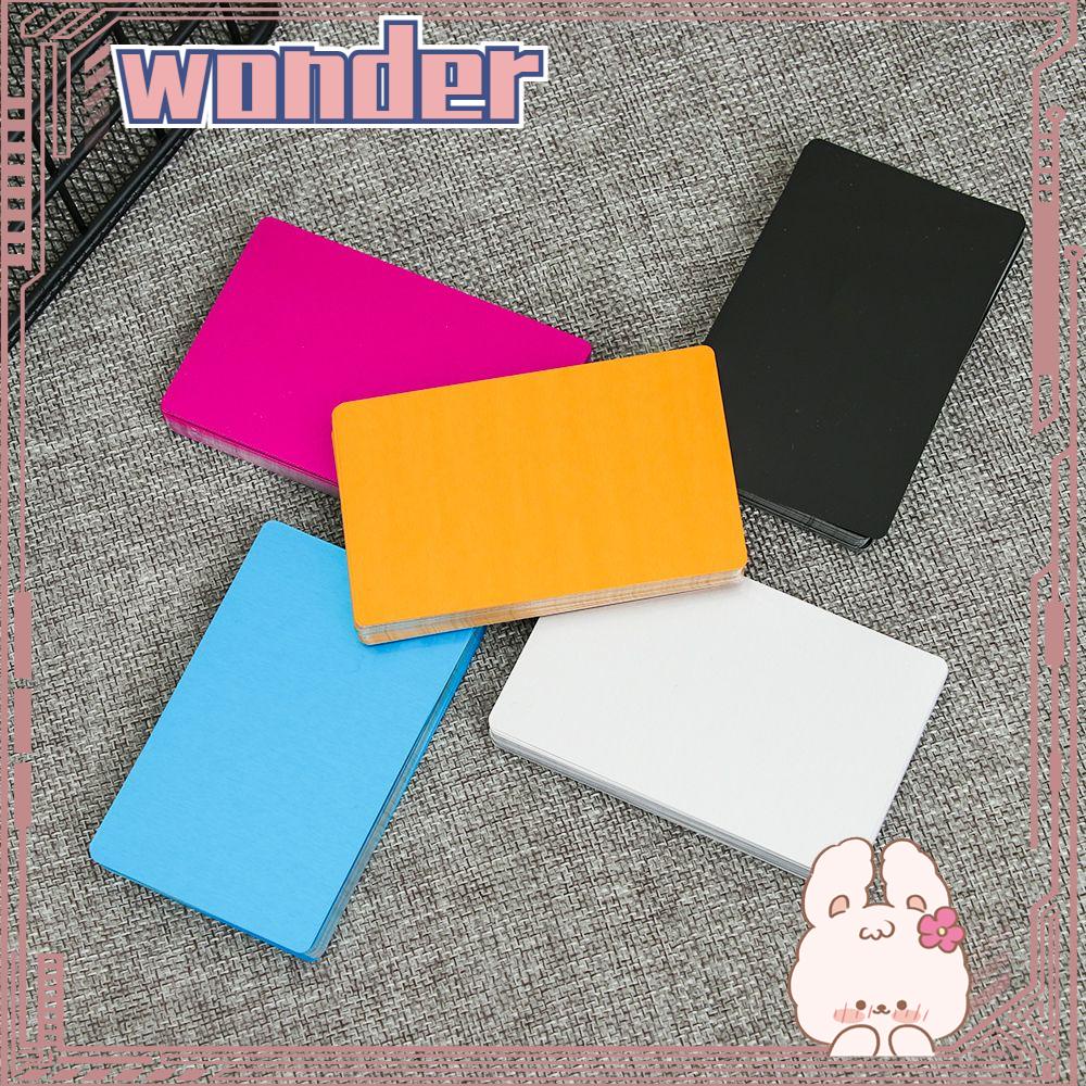 Wonder 50pcs/Set Kartu Nama Perlengkapan Kantor Ukiran Laser Business Visit Name Cards