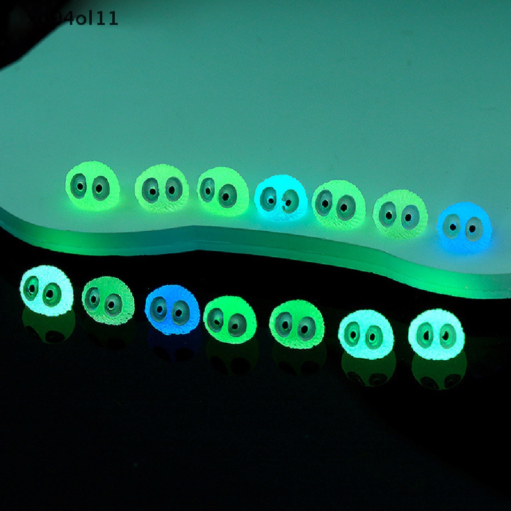 Xo 5Pcs Luminous Briket Kecil Hitam Ornamen Boneka Kartun Mini Mikro Lanskap Dekorasi Rumah Boneka Miniatur Mainan OL