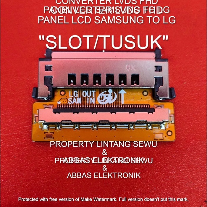 (MURAH) CONVERTER LVDS 51 pin FHD SAMSUNG TO LG KONVERTER LVDS PANEL LCD FHD S - TUSUK