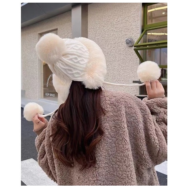 KYOKO BEANIE KNIT WINTER HAT THERMAL TOPI RAJUT MUSIM DINGIN