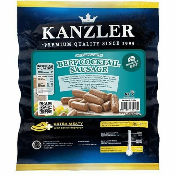 

Sosis Kanzler Beef Cocktail 500gr - 250gr
