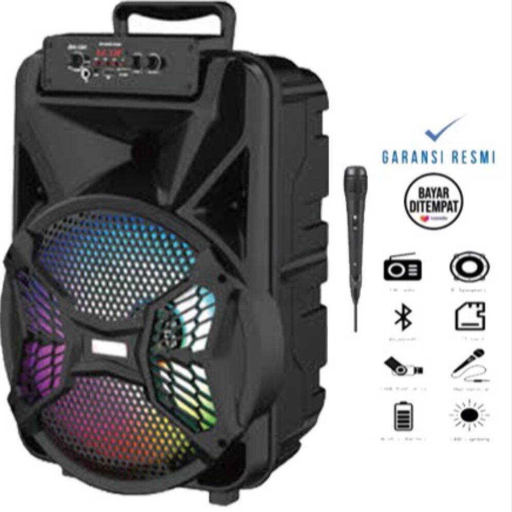 Murah Nampol......COD SALON BESAR MP3/MP4 MEGA BASS POLYTRON SPEAKER FORTABLE KAROKE BLUETOOTH LINE 
