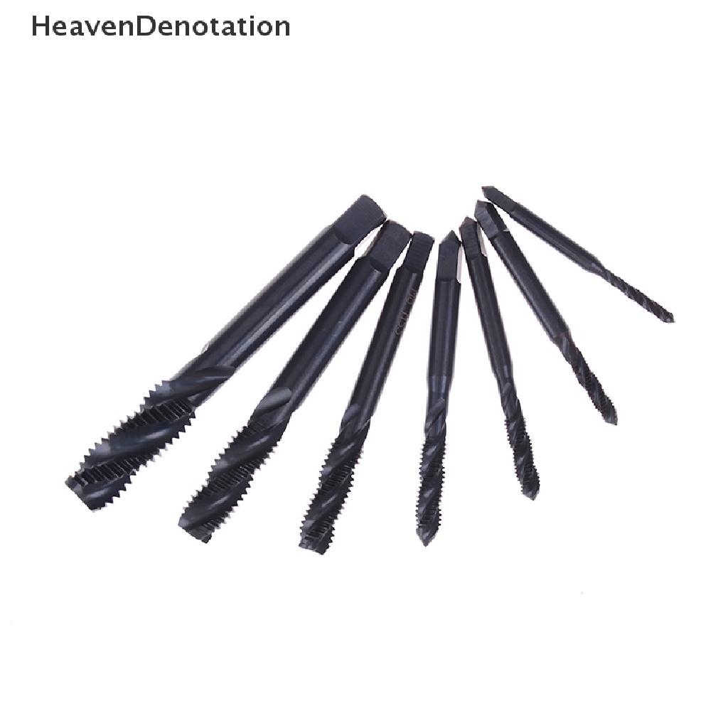 [HeavenDenotation] 7pcs HSS Mesin Sekrup Ulir Metric Plug Tap Drill Set M3 M4 M5 M6 M8 M10 M12 HDV