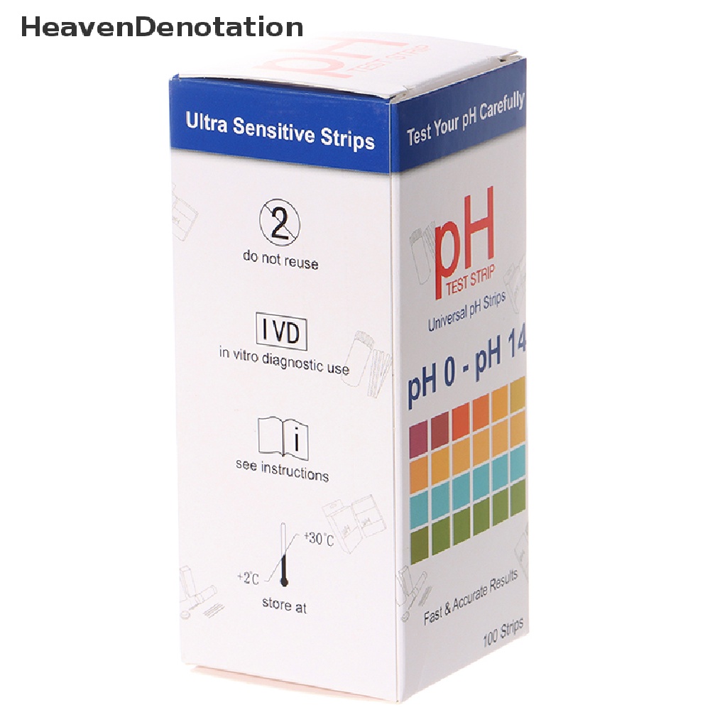 [HeavenDenotation] 100pcs PH0-14 Test Paper Laboratorium Rumah Tangga Indikator Ilmiah Lakmus Asam Alkali Tesg PH Test Meter HDV