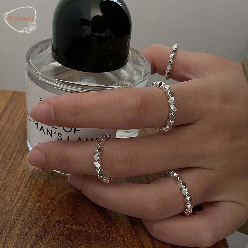 Mxbeauty Manik-Manik Persegi Cincin Hadiah Kotak Sederhana Manik-Manik Fashion Perhiasan Manik-Manik Perhiasan Pengantin Jari Rings