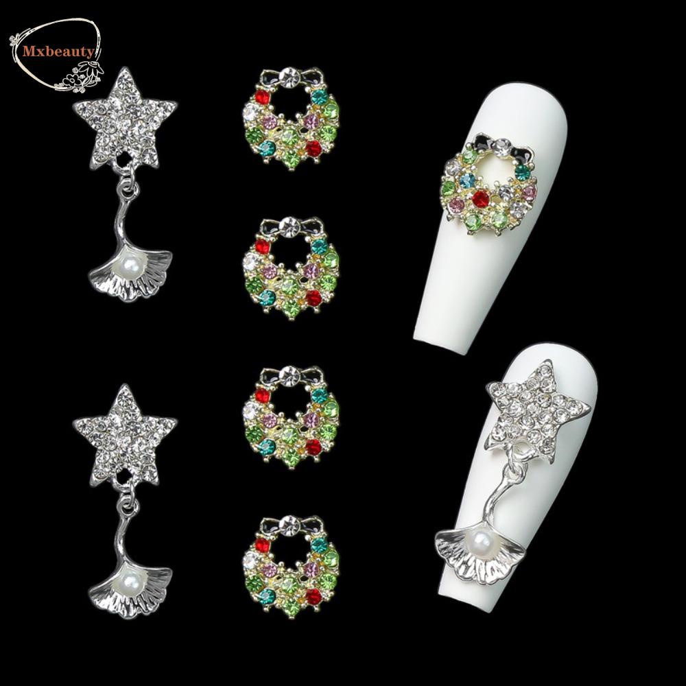Mxbeauty Bunga Dekorasi Kuku Pesona Kuku Jepang Nail Art Cherry Manicure Aksesoris Bintang Liontin 3D Nail Art Drills
