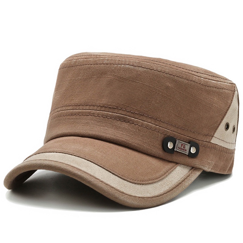 Fashion Topi flat top Berkualitas Tinggi Untuk Pria Dan Wanita Korea Kasual Youth Military hat Outdoor Kerai Topi Olahraga