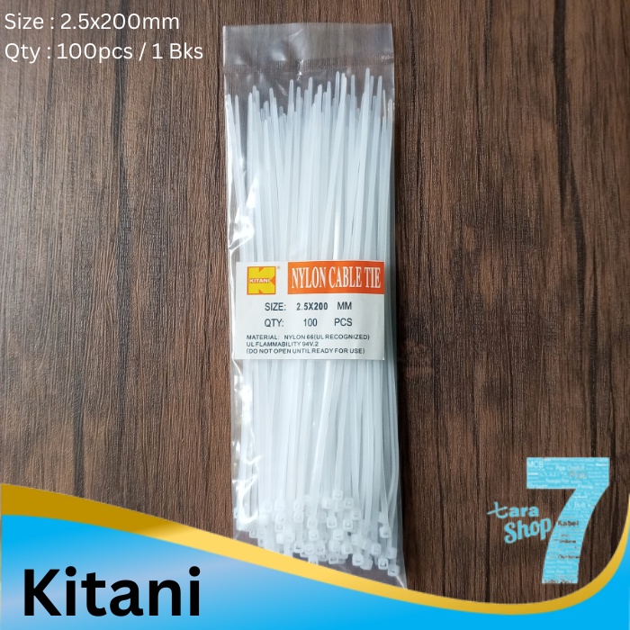 

KITANI Kabel Ties Putih 20cm - Solusi Praktis untuk Mengikat dan Menata Kabel