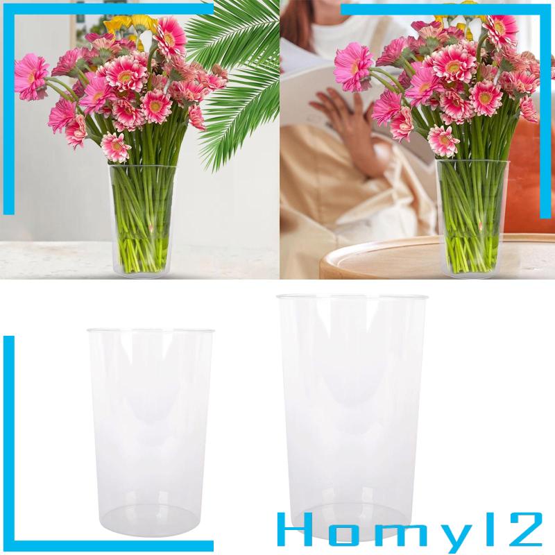 [HOMYL2] Acrylic Vase Flowers Classy Vas Bunga Bening Untuk Festival Liburan Desktop