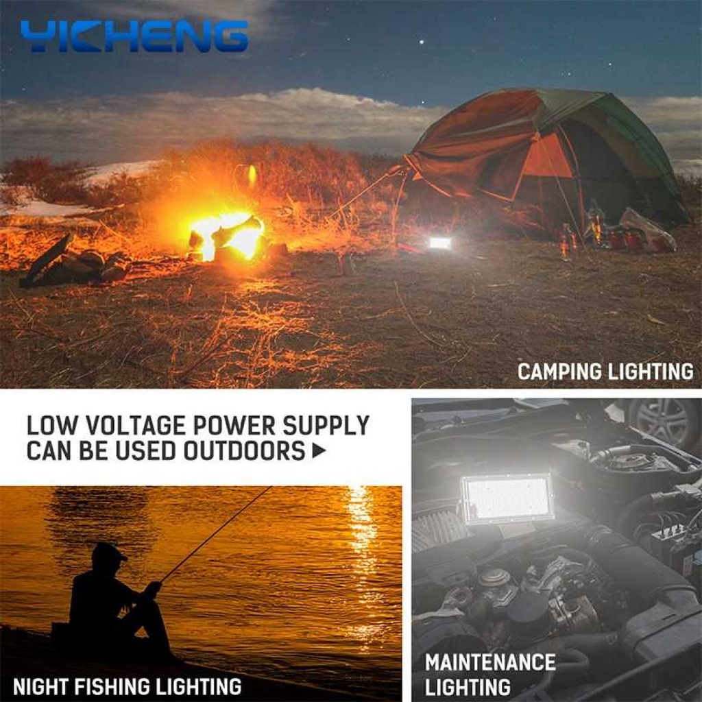 Lampu Outdoor Pancing Cari Belut Power AKI Floodlight White 12V 100W