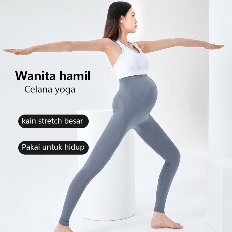 Wanita Hamil Bagian Panjang Celana Hiu Ukuran Besar Celana Penyangga Perut Olahraga Yoga Nyaman Tinggi Elastis Perut Penyangga Celana Legging Kehamilan Barbie 3015