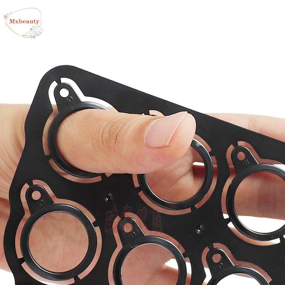 Mxbeauty Ring Sizer Alat Ukur Reusable Plastik Nyaman Ukuran Jari Tester 2-13 Ukuran As Alat Sizer Cincin