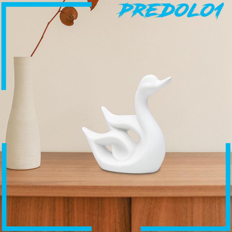 [Predolo1] Patung Angsa Patung Hewan Modern Untuk Dekorasi Rak Buku Pusat Meja
