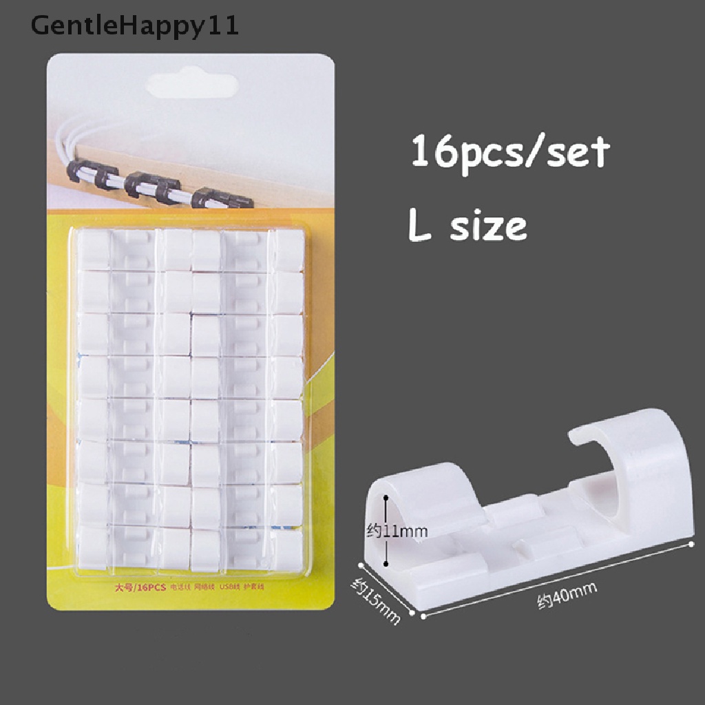 Gentlehappy Set Finisher Wire Clamp Socket Holder Perekat Diri Organizer Kabel Garis Klip id