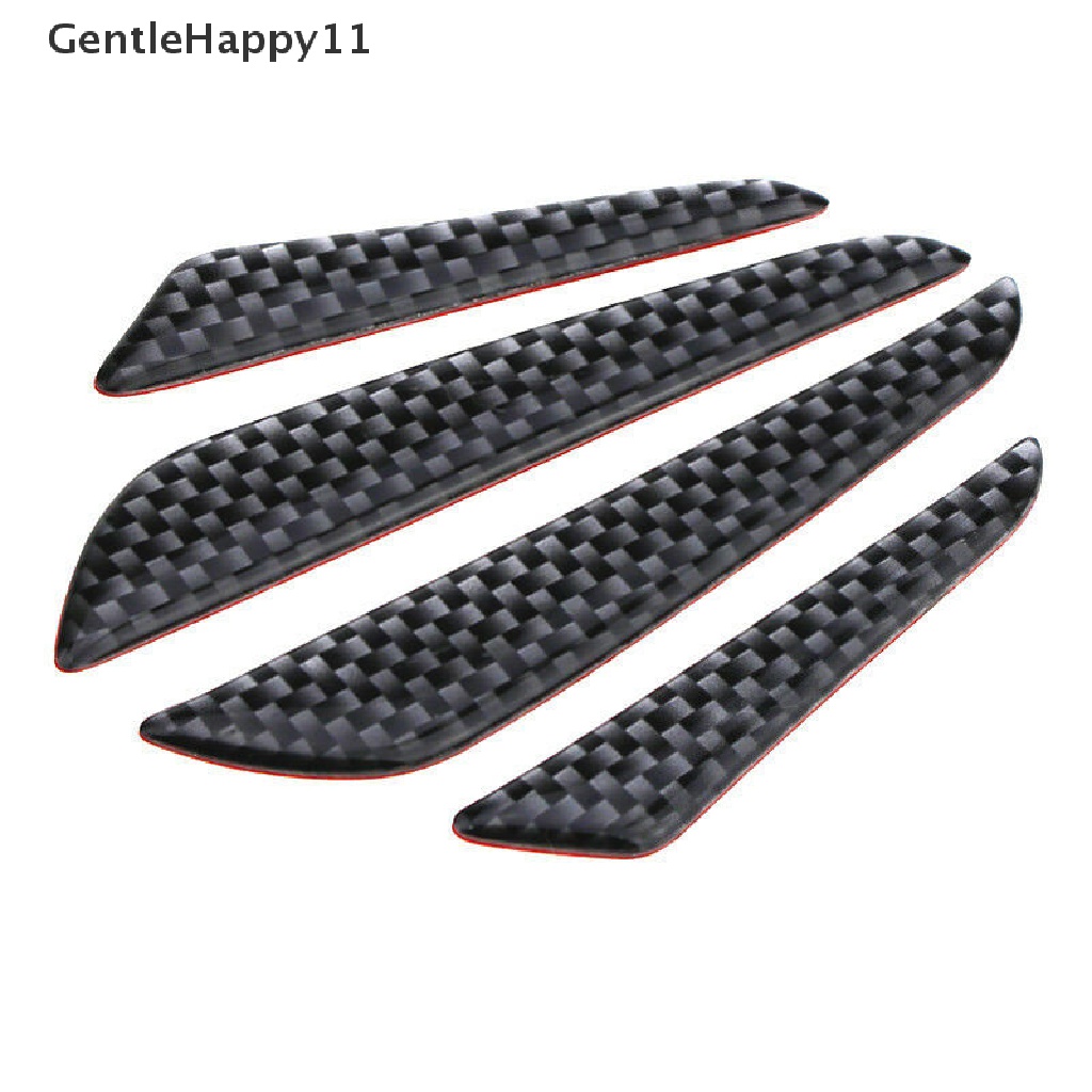 Gentlehappy 4x Anti-Tabrakan Lis Carbon Fiber Pelindung Pinggiran Pintu Mobil Strip Pelindung Bumper id