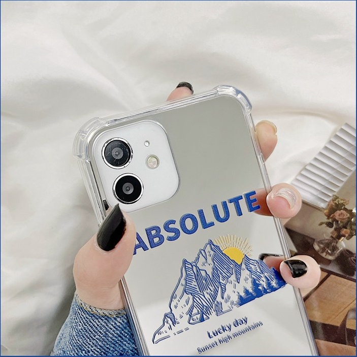 [Anti Jatuh Cermin] Pretty Silver Makeup Silikon Soft Case IPhone 6S 7 8 Plus X XR XS Max IPhone 11 12 13 14 Pro Max 14 Plus 7+8+12 13 mini Untuk Wanita Gadis Absolut