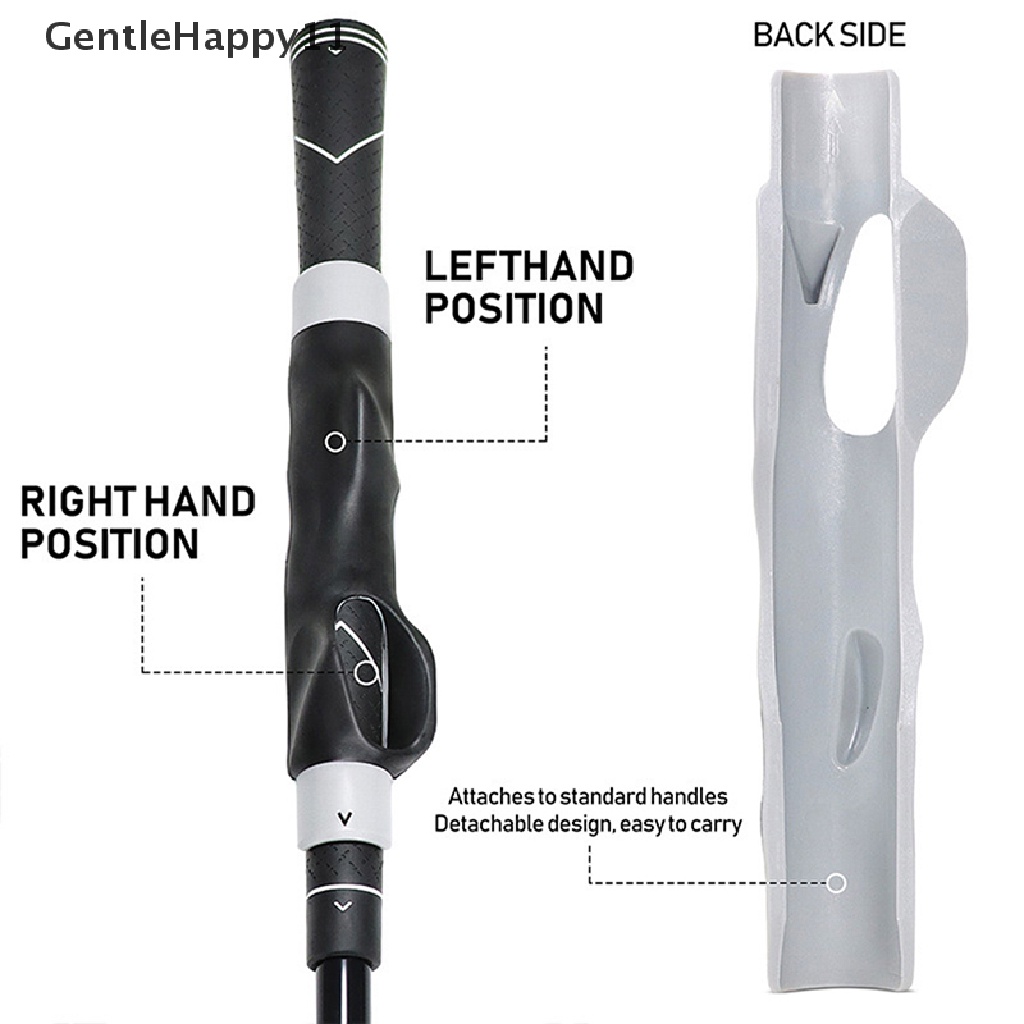 Gentlehappy Golf Grip Trainer Attachment Outdoor Golf Swing Trainer Alat Bantu Latihan Keselarasan Gerakan Pemula Pelatihan Korek Grip Aid id