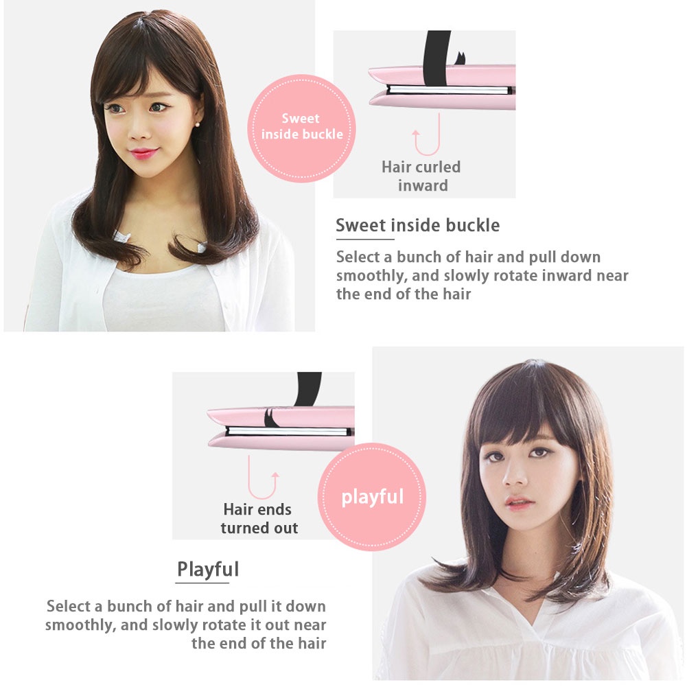 2 IN 1 Catokan Rambut Hair Straightener/Curly Catok Rambut Lurus