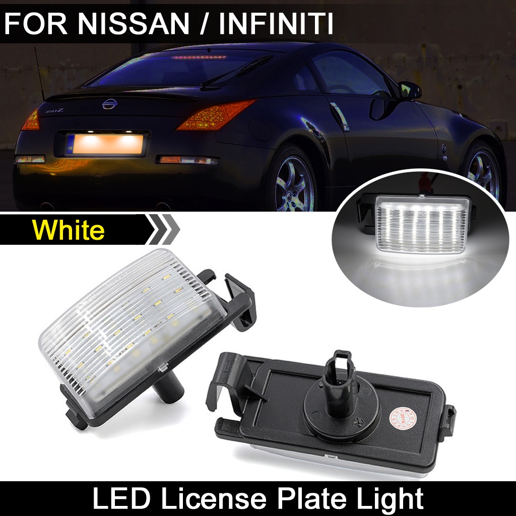 2pcs Untuk Nissan Versa Livina Grand Livina Pulsar GT-R Kubus 350Z 370Z Untuk Infiniti G35 G37 Lampu Plat Nomor LED