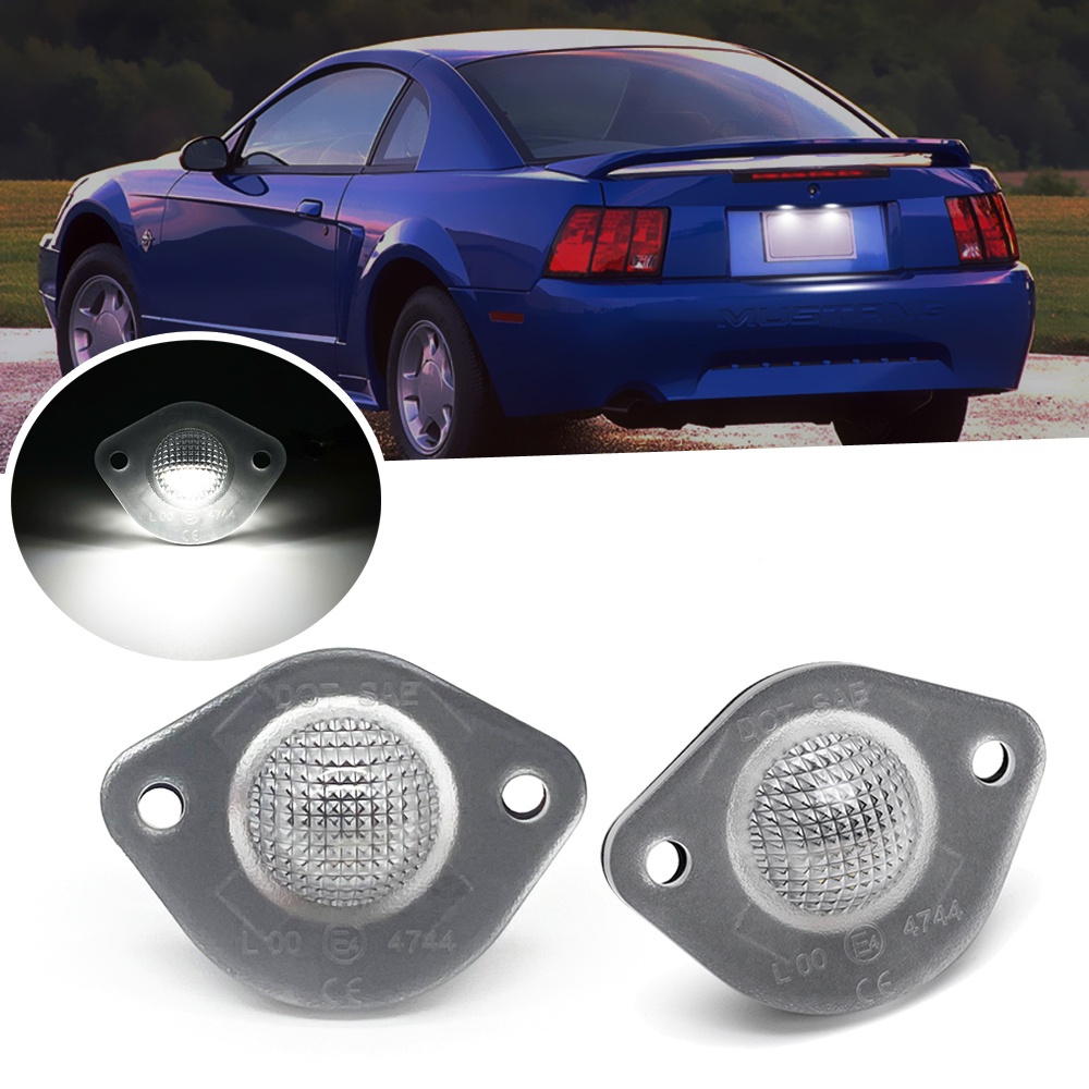 2pcs Lampu Plat Nomor Plat LED Putih Lampu Untuk Ford Mustang 1994 1995 1996 1997 1998 1999 2000 2001 2002 2003 2004