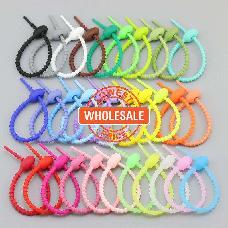 [Harga Grosir] [Unggulan] 1per4/5pcs Penggulung Kabel Warna-Warni Anti Hilang Tulang Ikan Penyimpanan Data Garis Headphone Kabel Komputer Ties Cord Organizer Silikon Pengikat Kabel Data