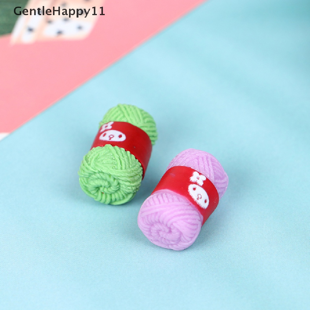 Gentlehappy 5PCS 1: 12rumah Boneka Miniatur Resin Wol Bola Ornamen DIY Aksesoris Mainan id
