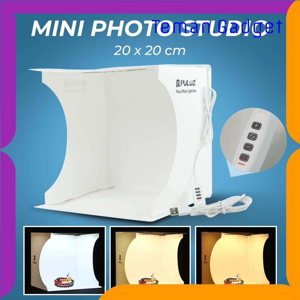 TG - KMR PULUZ Photo Studio Mini Softbox Ring Light with 6 Backdrop