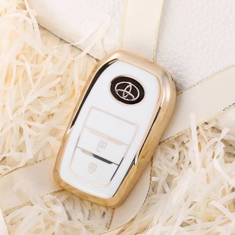 1pcs/toyota Camry RAV4 Auris Corolla Avensis Verso Yaris Aygo Scion Case Kunci Mobil Tas Cover Shell Gantungan Kunci Pelindung