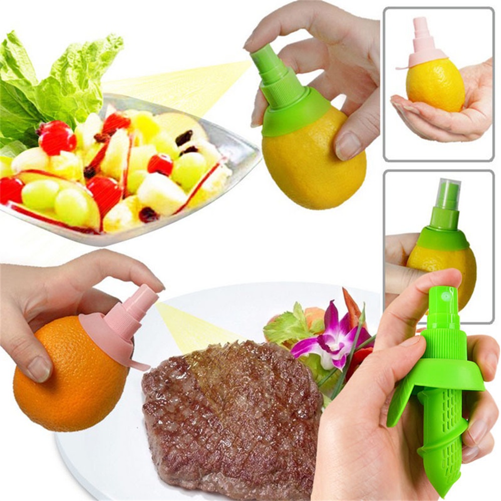 Juicer 2 Buah Manual Jeruk Jus Pemeras Juicer Manual Buah Jus Sprayer Kabut Oranye Buah Pemeras Penyemprot untuk Salad Segar Rasa Dapur Alat Memasak