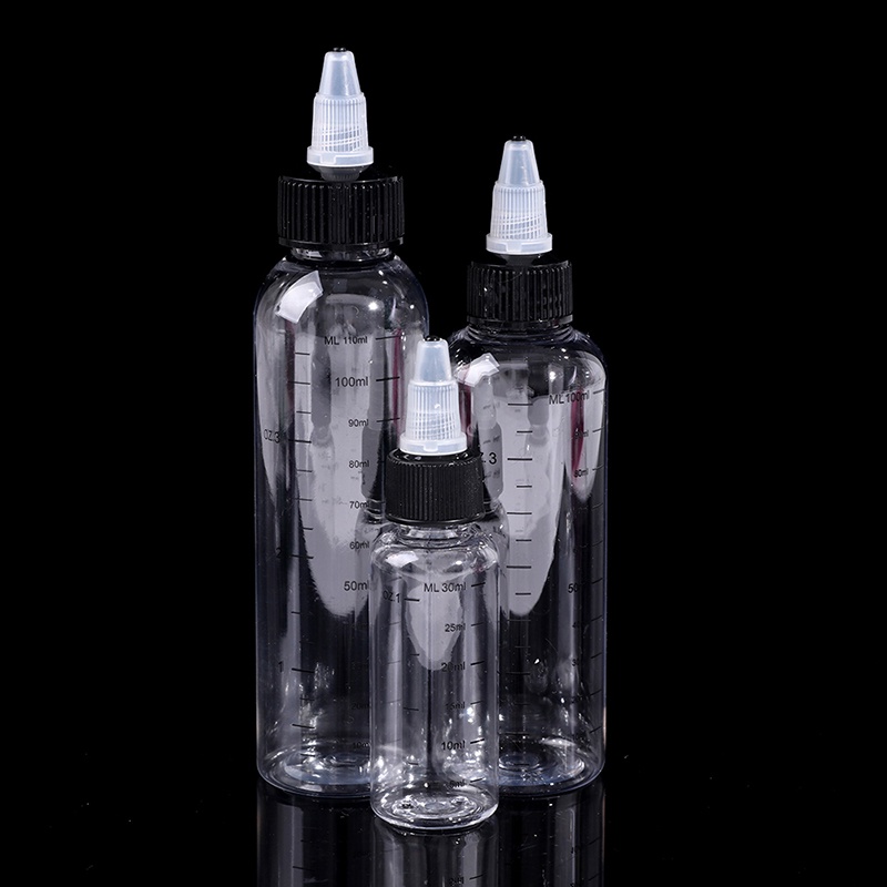 Ggg 30ml-250ml Botol Pipet Kapasitas Cairan PET Plastik Wadah Tinta Pigmen ID