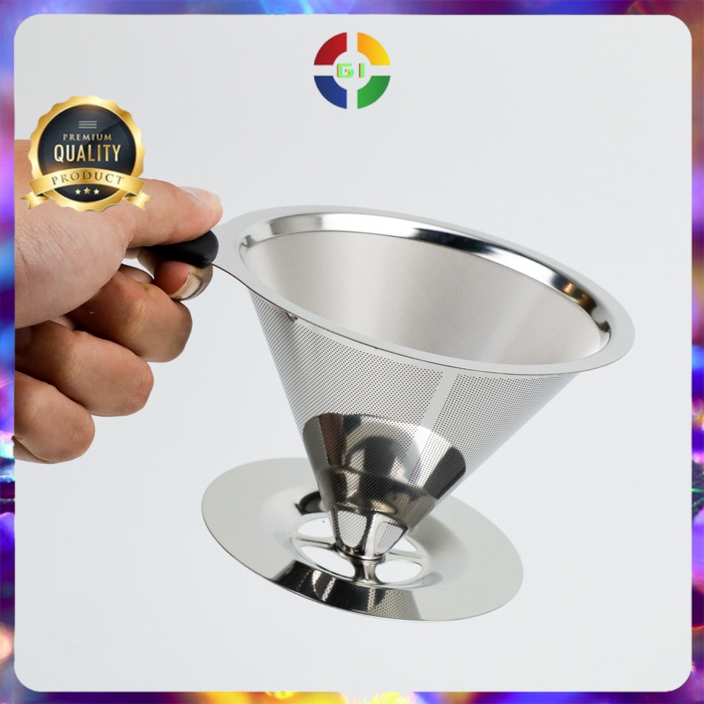 Filter Penyaring Kopi Double Layer Coffee Filter Silver