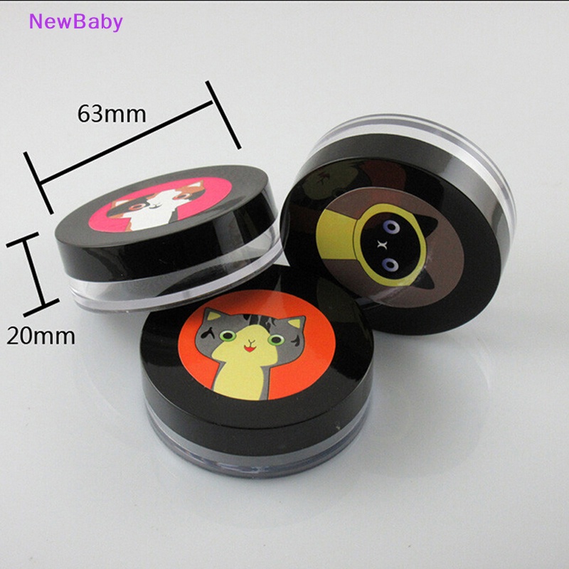 Newbaby 1pc 8g Ayakan Kosmetik Kosong Longgar jar Wadah puff Kotak makeup travel ID