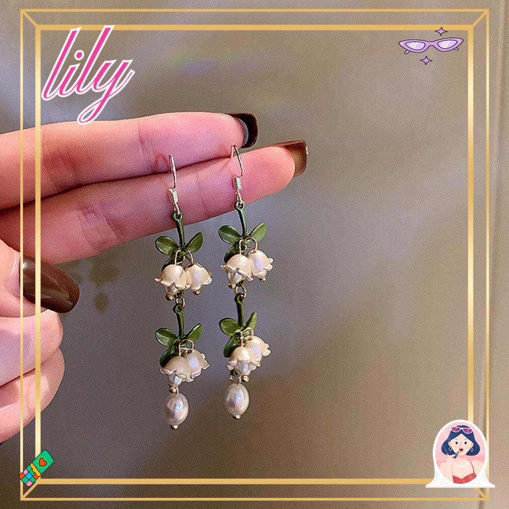 Lily Lily Menjuntai Anting Pernikahan Wanita Perhiasan Gaya Korea Piercing Drop Earrings