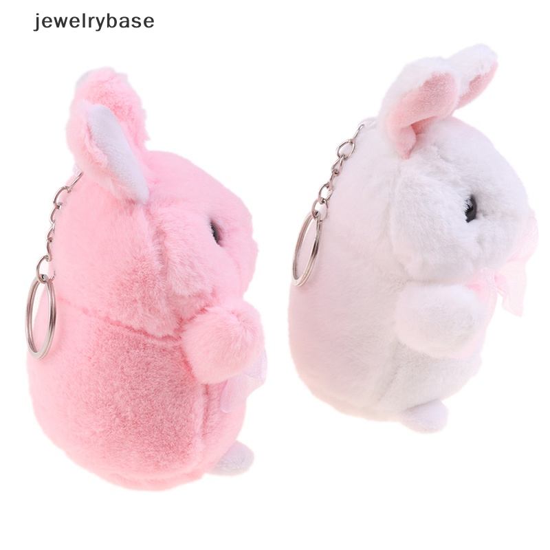 [jewelrybase] Cute Bow Rabbit Plush Stuffed Doll Lembut Mewah Mainan Gantungan Kunci Tas Liontin Anak Hadiah Butik