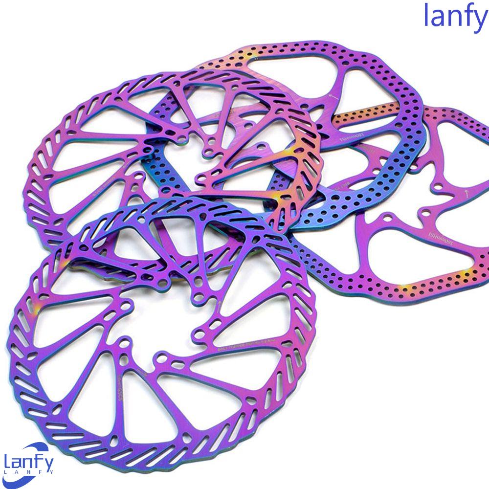 Lanfy Rem Cakram Rotor Warna-Warni G3CS/HS1 160/180MM MTB Sepeda Jalan 6baut Plating Disc Brake Rotor