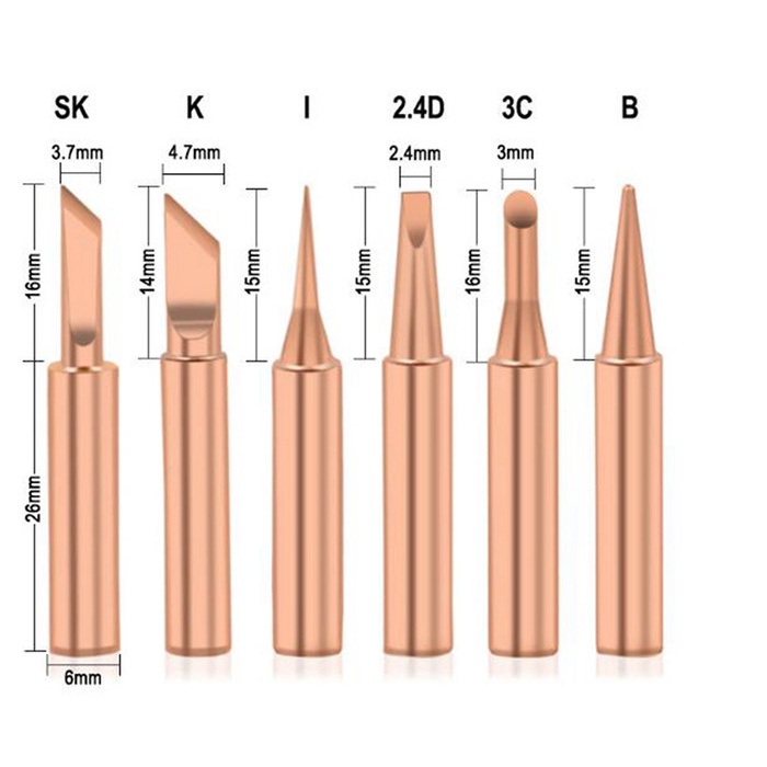 Mata Solder Station Bahan Tembaga Copper 900M-T 936 Model Sleeve