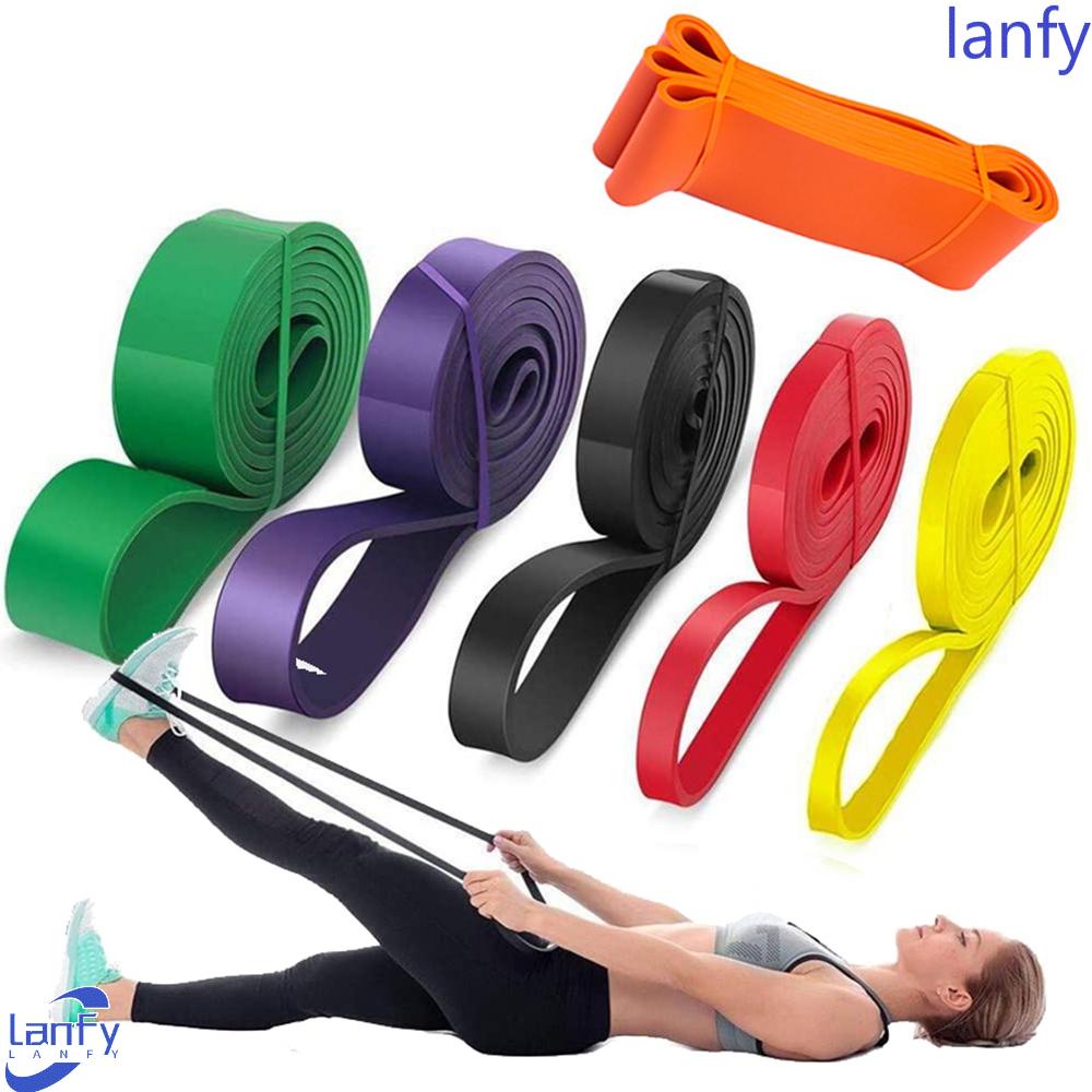 Lanfy Resistance Band Assist Latihan Terapi Fisik Elastis Untuk Wanita Pria Pelatihan Crossfit Bahu Peregangan Kekuatan Kebugaran Aksesori Olahraga